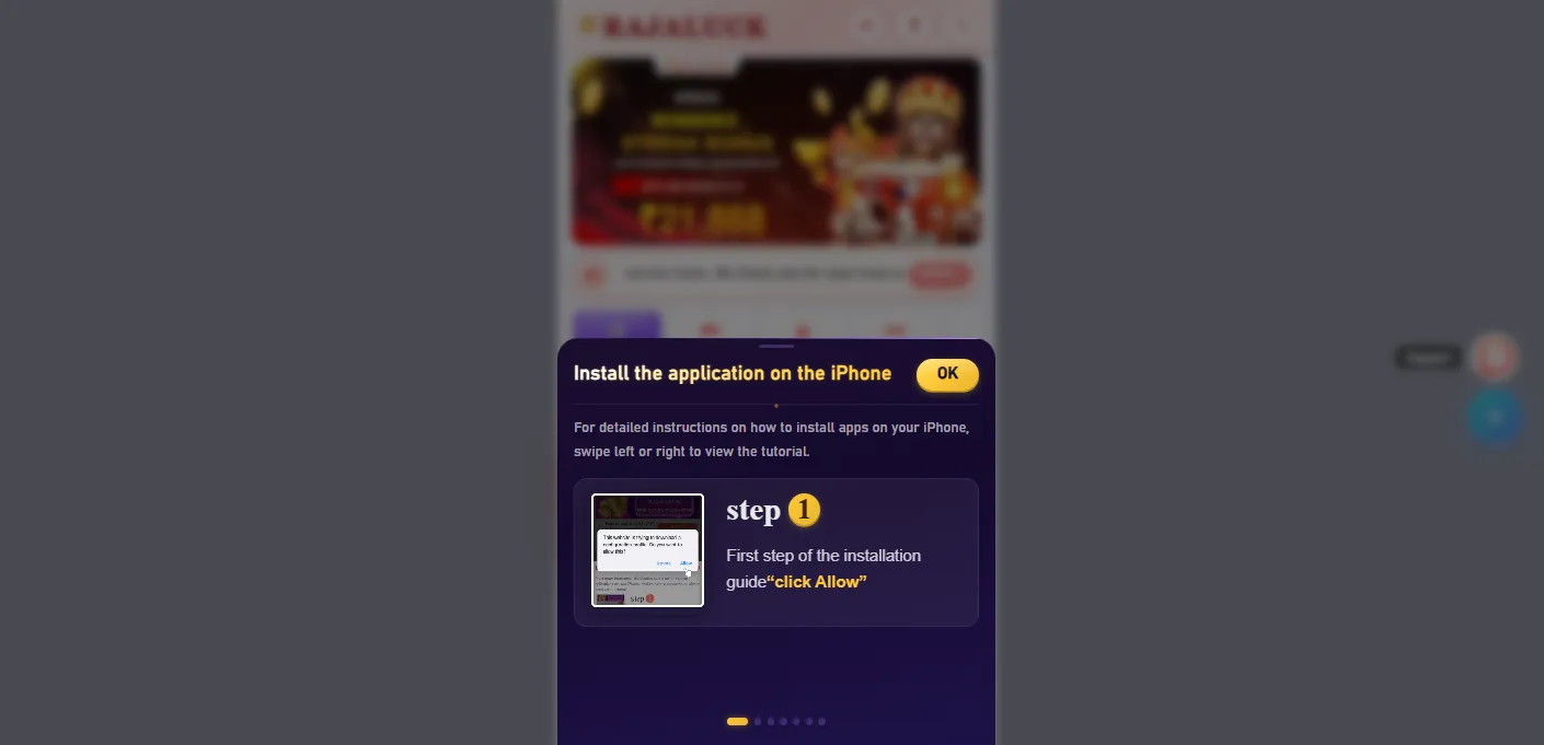Features bundled in the Raja Luck app download for Indian players